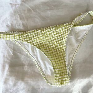 Triangl lime green waffle bikini bottoms small